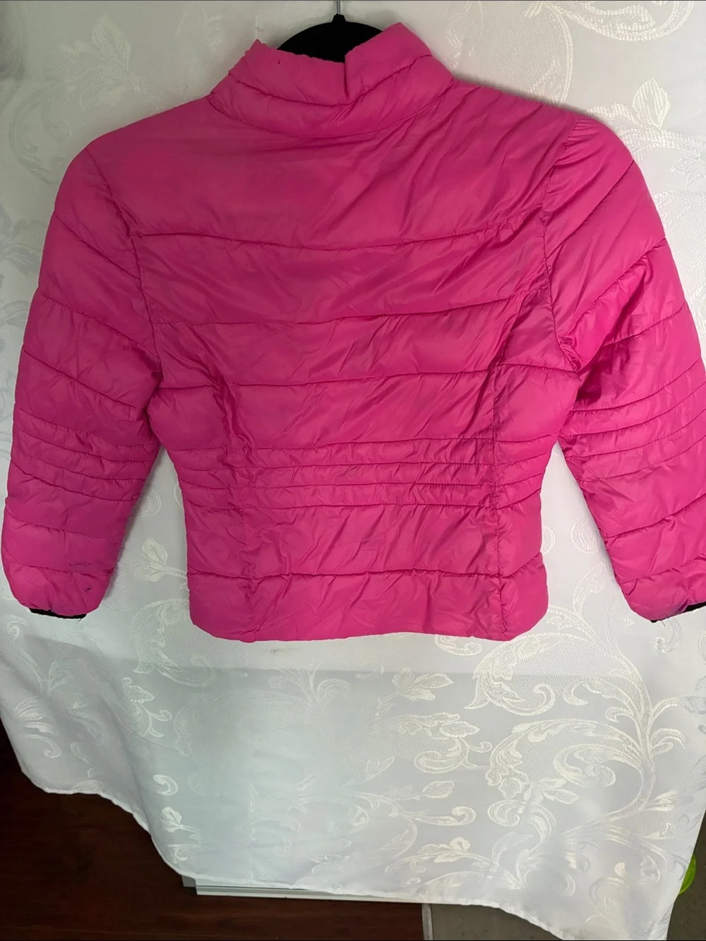 Justice Bright Pink Quilted Puffer Jacket